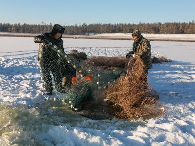 Рыбалка якутским способом "Мунха"